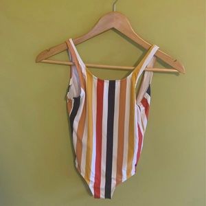 Roxy Girls Striped One Piece Swimsuit